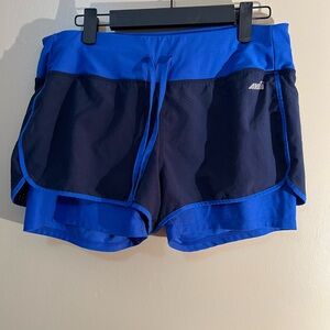 Women's Avia Running Athletic Shorts Steel Blue, Size M